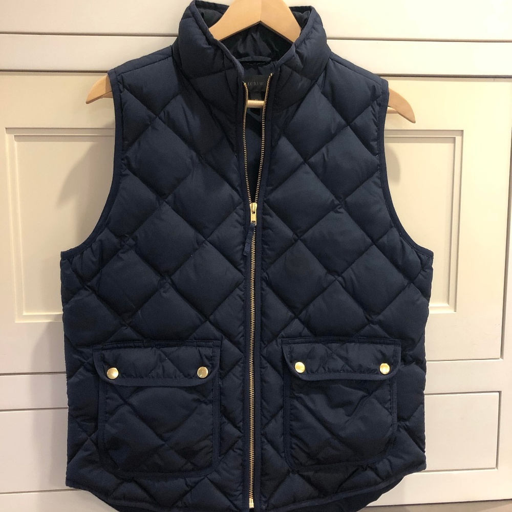 J Crew Puffer Vest - Navy Blue, size M